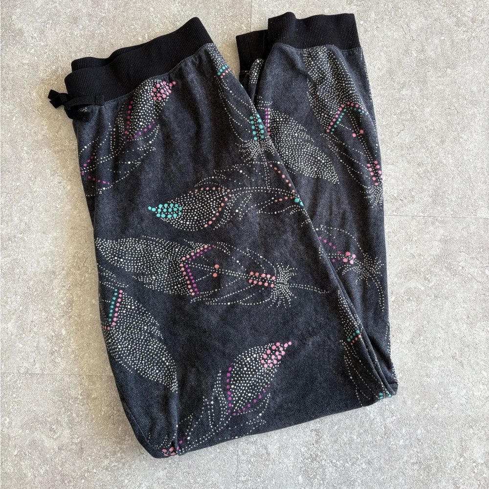 Black Patterned Joggers